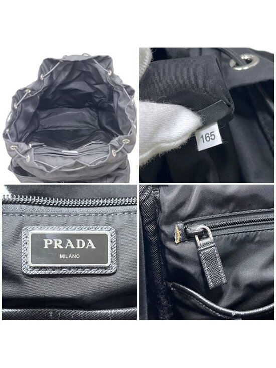 Prada Backpack Black Nero Tessuto Nylon 165 Lightweight main image 6